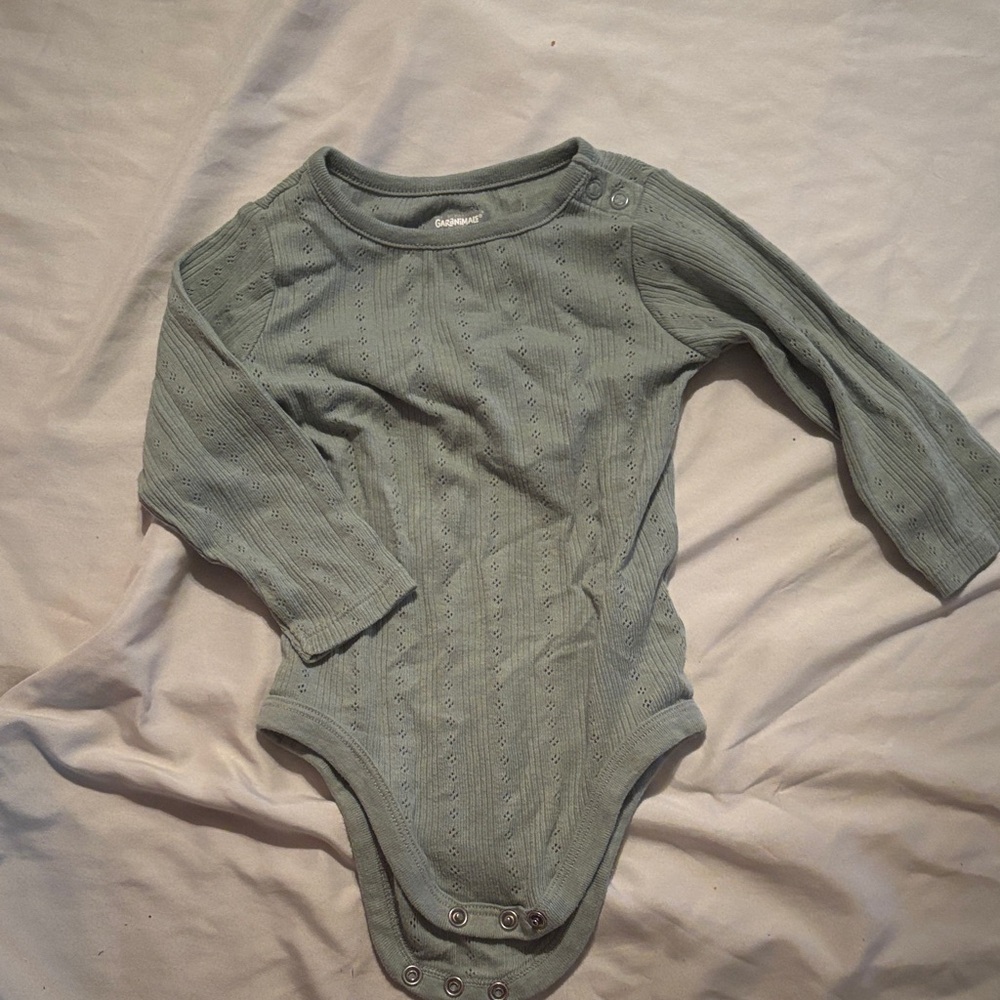 Garanimals Sage Green Ribbed Kids Bodysuit